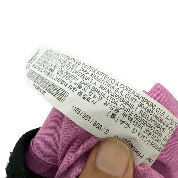 ZARA Pink Satin Camisole Rhinestone Strap Cowl‎ neck Slip Mini Dress Size Small - Picture 8 of 8